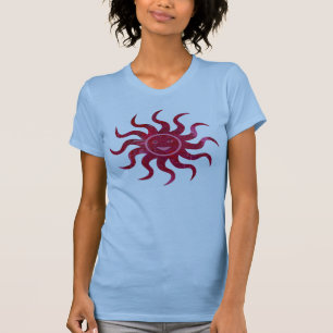 T-shirt Sun feliz enfrenta o design