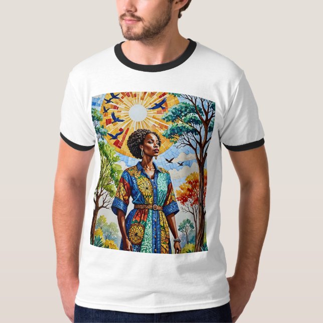 T-Shirt Sunlit Mosaic Queen Fall (Frente)