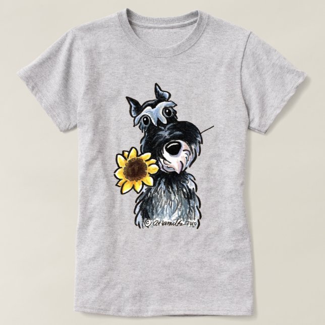 T-shirt Sunny Schnauzer Clássico (Frente do Design)