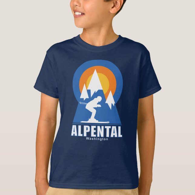 T-Shirt Sunset de Esqui Alental (Frente)
