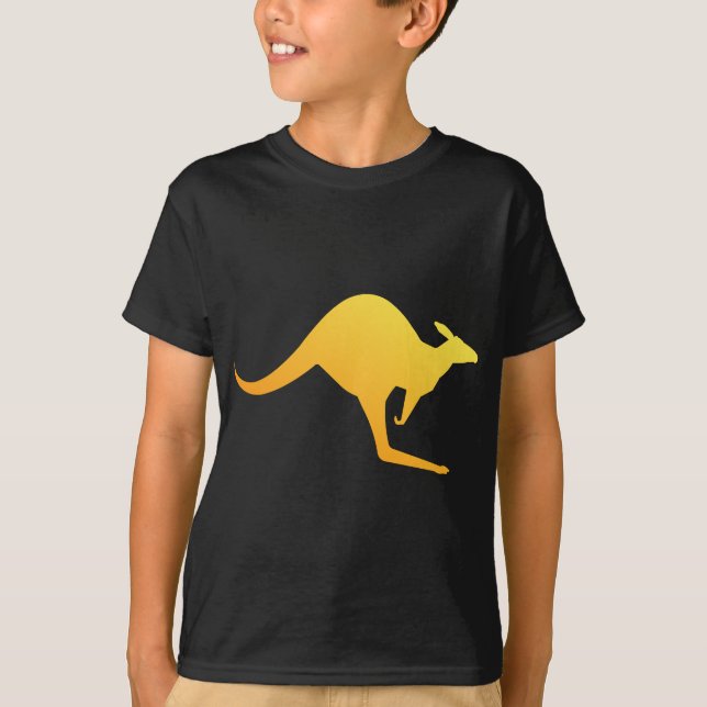 T-shirt Sunset Orange Australian Kangaroo (Frente)