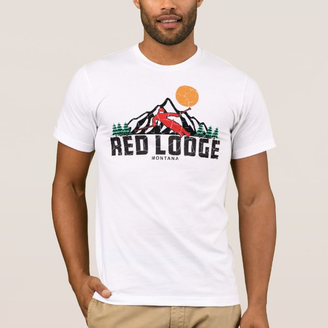 T-Shirt Sunset Red Lodge Ski (Frente)