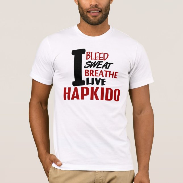 T-shirt Suor HAPKIDO 1,1 do sangramento (Frente)