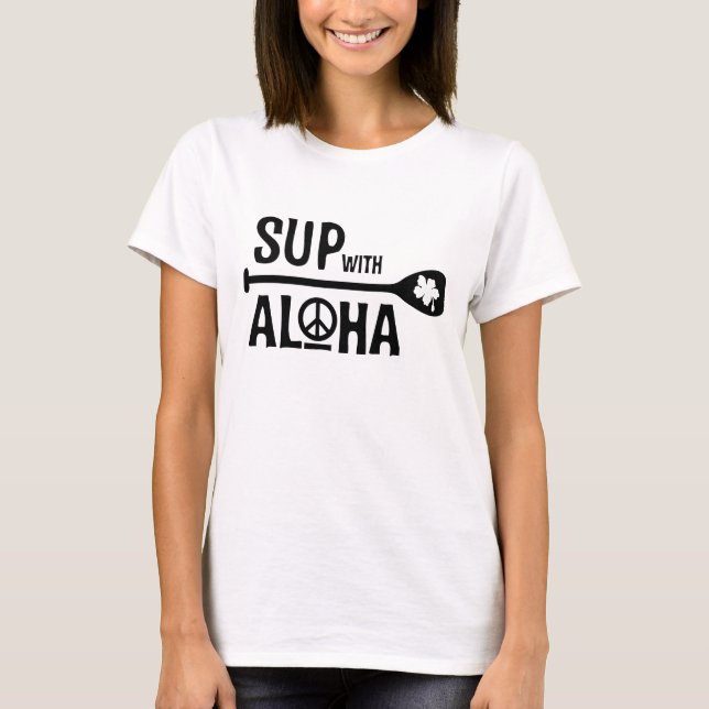 T-shirt SUP de Wahine com Aloha o T (Frente)