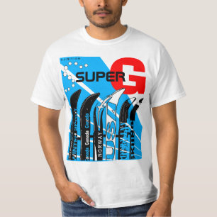 T-shirt Super-G de Snowblade do esporte de inverno