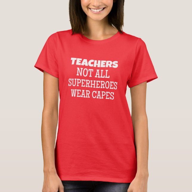 T-shirt Super-heróis de Professores (Frente)