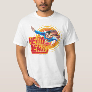 T-shirt Super-Homem Herói com Coração