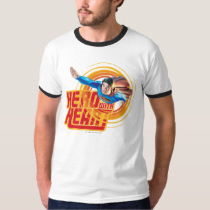 T-shirt Super-Homem Herói com Coração