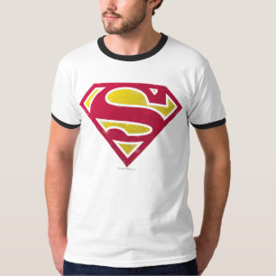 T-shirt Super-Homem  Logotipo de pontos em dificuldades
