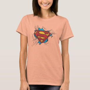 T-shirt Super-Homem Logotipo em nuvens