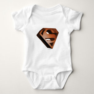 T-shirt Super-Homem Logotipo Grainy 3D