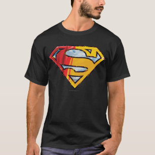 T-shirt Super-Homem Logotipo vermelho e laranja