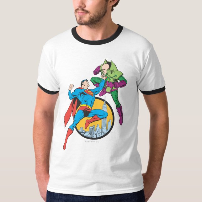 T-shirt Super-Homem luta Lex Luthor (Frente)