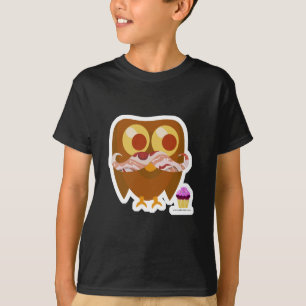 T-shirt Super Trendy Bacon Mustache Owl