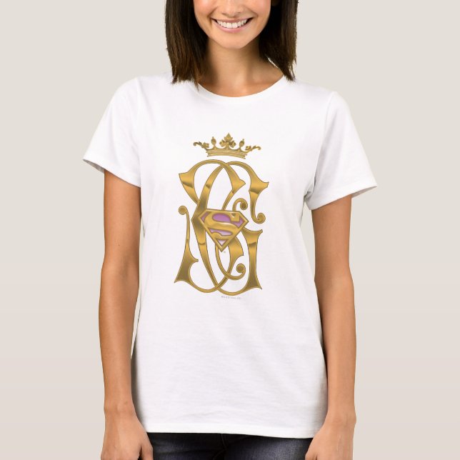 T-shirt Supergirl Dourada Crown (Frente)