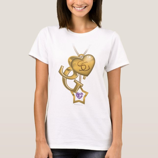 T-shirt Supergirl Dourado Locket (Frente)