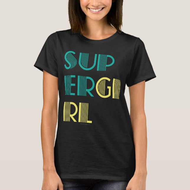 T-shirt Supergirl Green e Yellow (Frente)