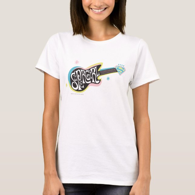 T-shirt Supergirl Guitar (Frente)