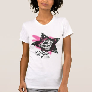 T-shirt Supergirl Pink Spray Paint Star