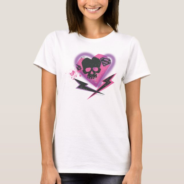 T-shirt Supergirl Skulls and Lightning (Frente)