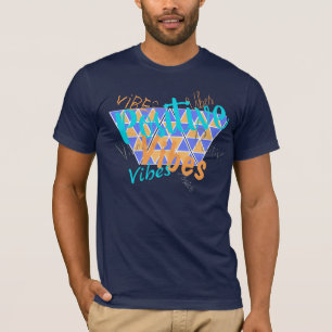 T-shirt superior das impressões positivas Funky