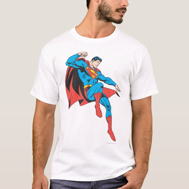T-shirt Superman Lands levemente (Frente)