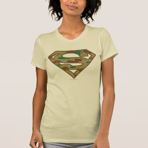T-shirt Superman S-Shield   Logotipo de camuflagem