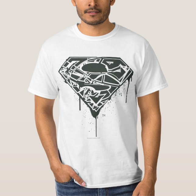 T-shirt Superman S-Shield | Logotipo Fragmentado Splatter (Frente)