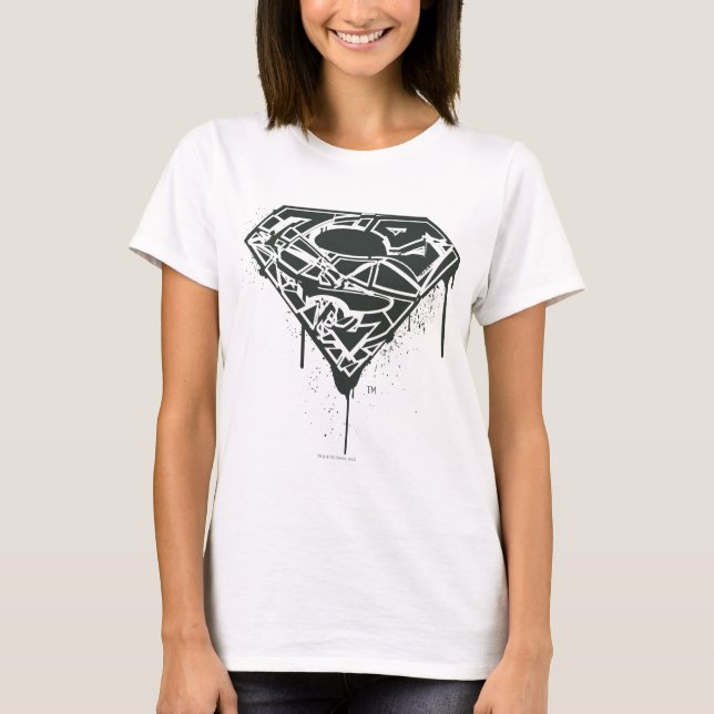 T-shirt Superman S-Shield | Logotipo Fragmentado Splatter (Frente)
