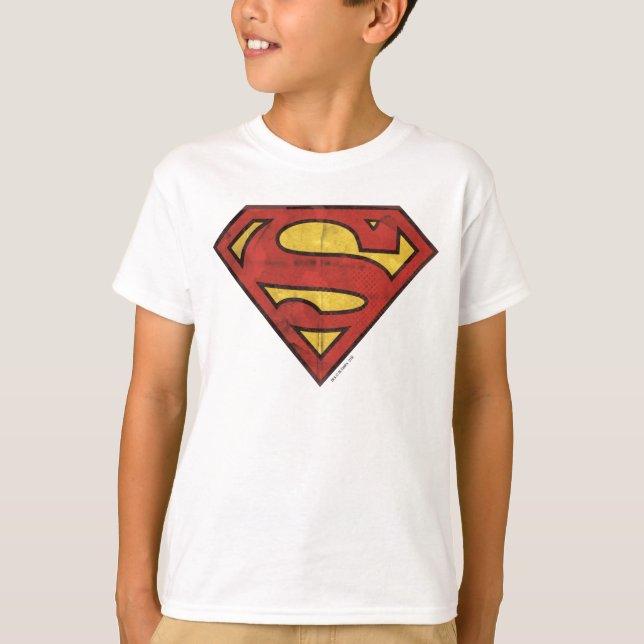 T-shirt Superman S-Shield | Logotipo Grunge (Frente)