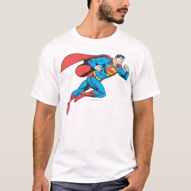 T-shirt Superman salta direito (Frente)