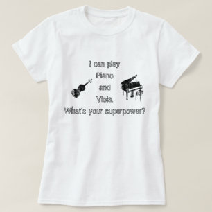 T-shirt Superpotência do piano & da viola