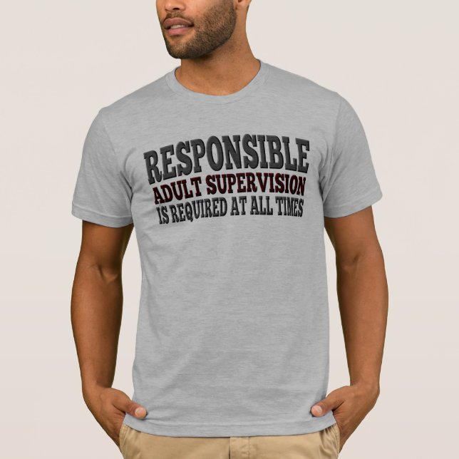 T-shirt Supervisão do adulto responsável exigida (Frente)