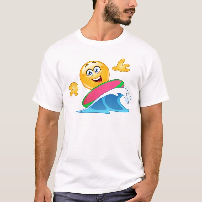 T-shirt surf emoji (Frente)