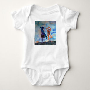 T-shirt Surf Yoga Sunset Baby Jersey