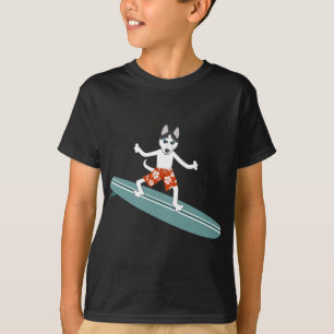 T-shirt Surfista de Longboard do rouco Siberian