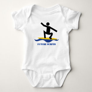 T-shirt Surfista futuro, surfista em um costume da prancha