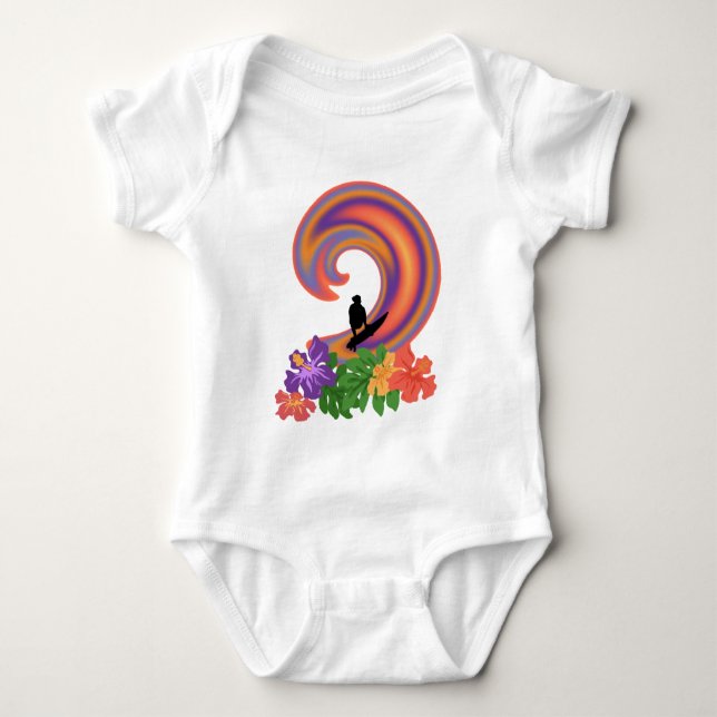 T-shirt Surfista tropical: (Frente)