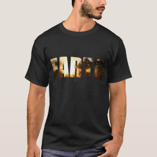 T-shirt surpreendente do nascer do sol da terra