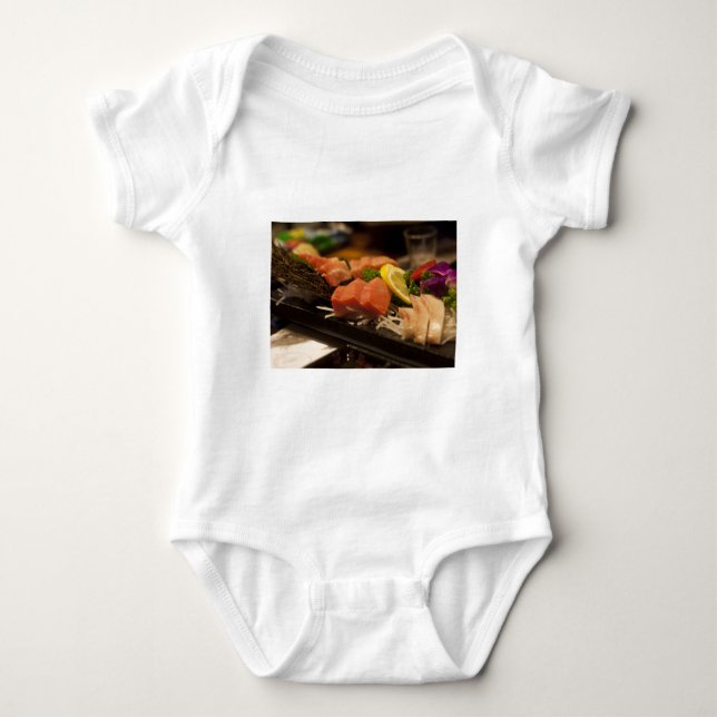 T-shirt Sushi Hora Atum Atum Festa Peixe Comida (Frente)