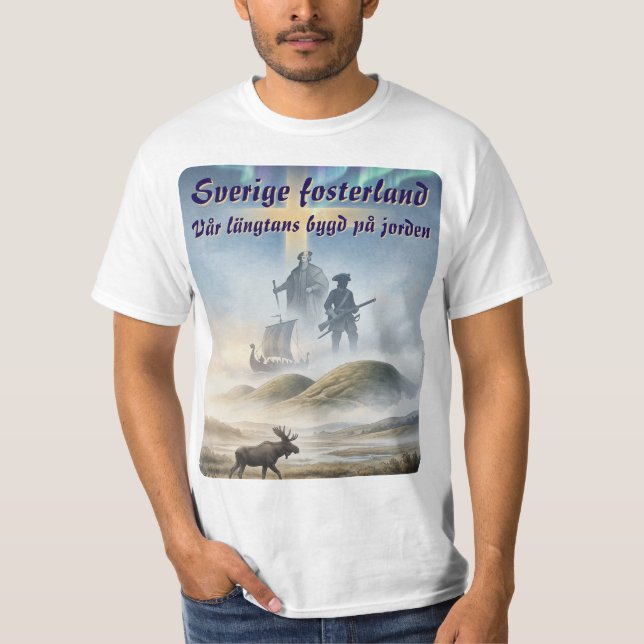 T-shirt — Sverige fosterland (Frente)