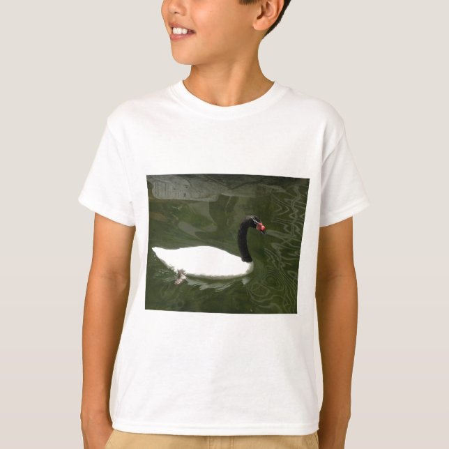 T-shirt Swan preto e branco (Frente)
