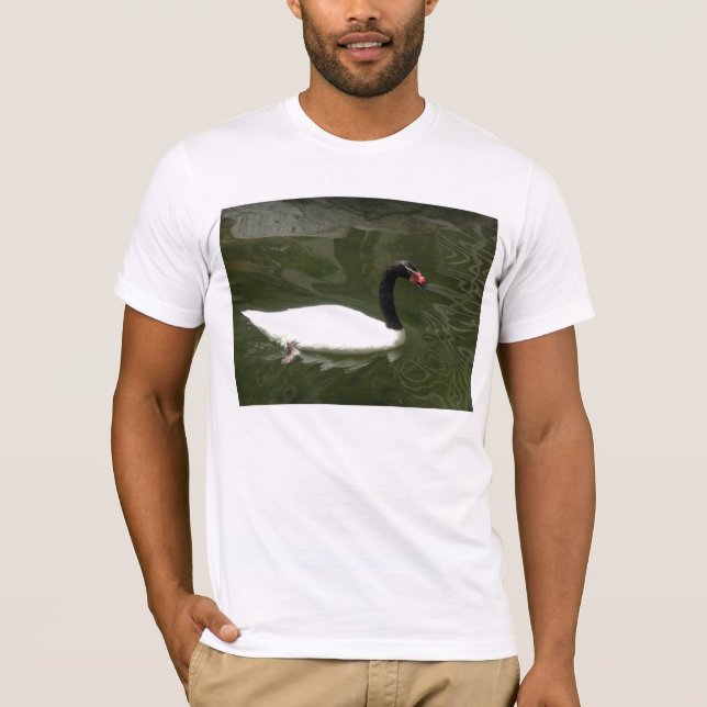 T-shirt Swan preto e branco (Frente)
