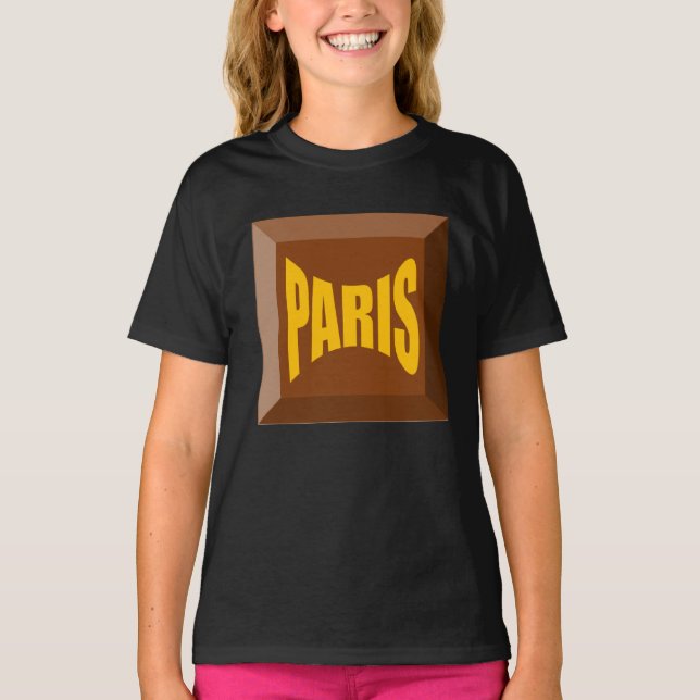 T-SHIRT SWEAT-SHIRT RAGLAN PRETA   PARIS (Frente)