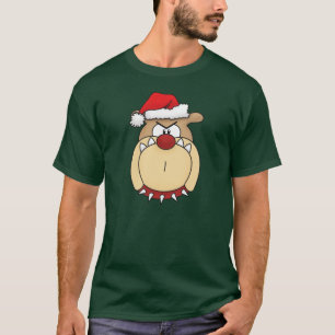 T-shirt Sweatshirt com Capuz Christmas Bulldog
