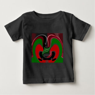 T-shirt Swirling Kenyan Flag: Uma arte moderna do Motif