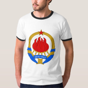 T-shirt Symbnol oficial da heráldica de Jugoslávia da
