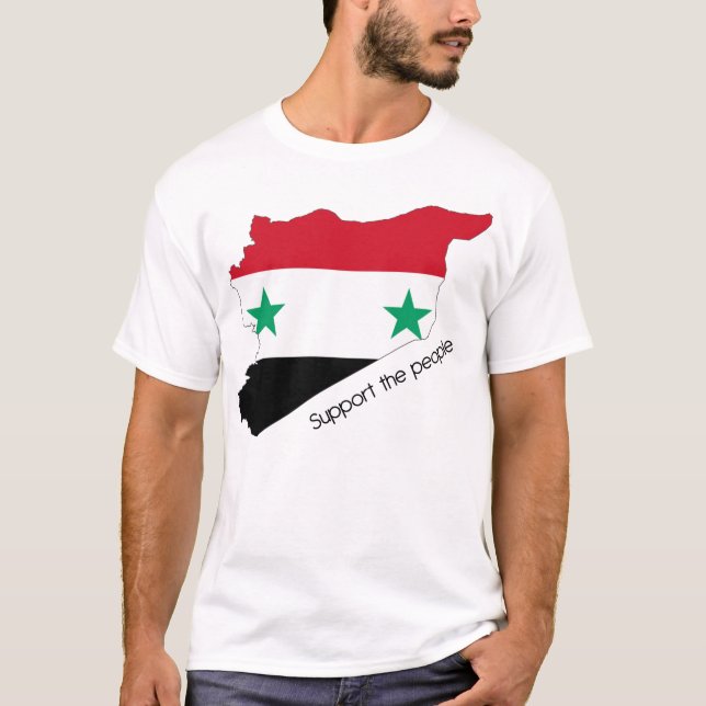 T-shirt Syria - apoie as pessoas (Frente)