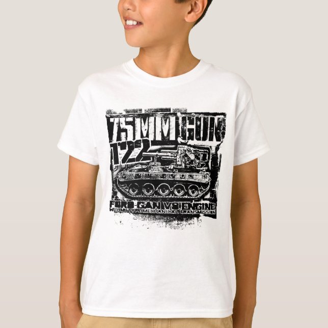 T-Shirt T22 com arma de 75 mm (Frente)