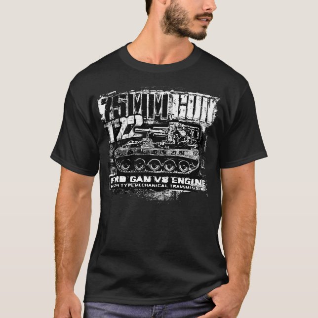 T-Shirt T22 com arma de 75 mm (Frente)